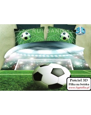 Pościel 3D Piłka na boisku 160x200 piłkarska