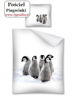 Pościel Pingwinki 140x200 bawełniana